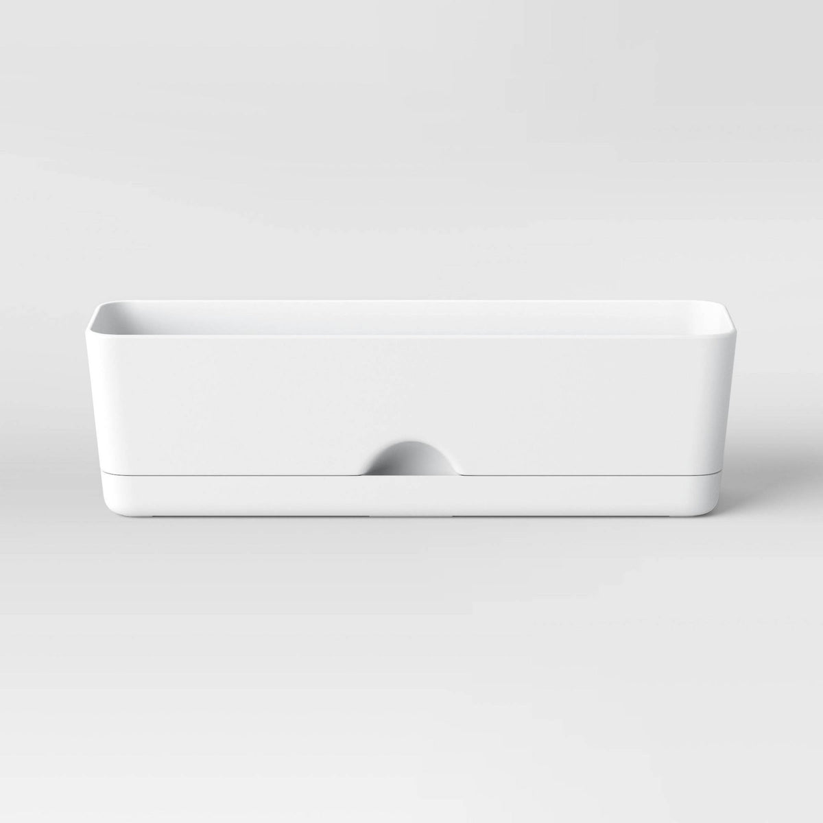 16"x5" Indoor/Outdoor Rectangular Self-Watering Window Box White - Room Essentials - Product image 1