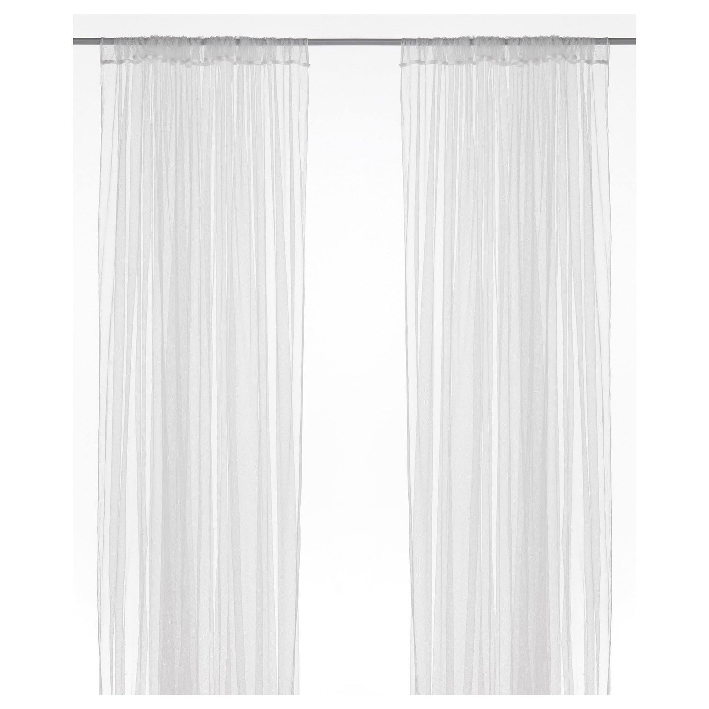 Ikea Lill Curtains Sheer Net White 2 Panels 110" x 98" Canopy Room Divider Voile - Product image 1