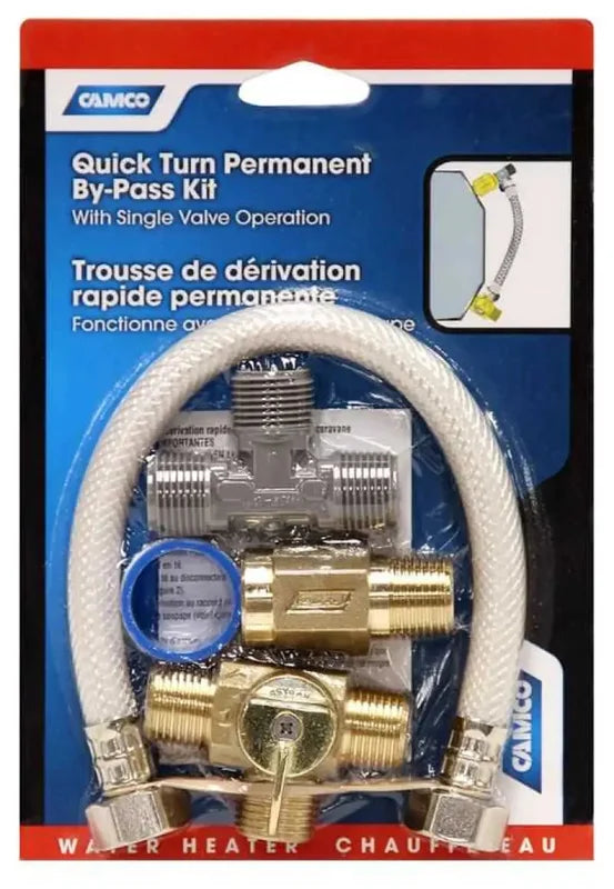 35983 Camco Fresh Water By-Pass Valve Quick Turn Water Heater By-Pass