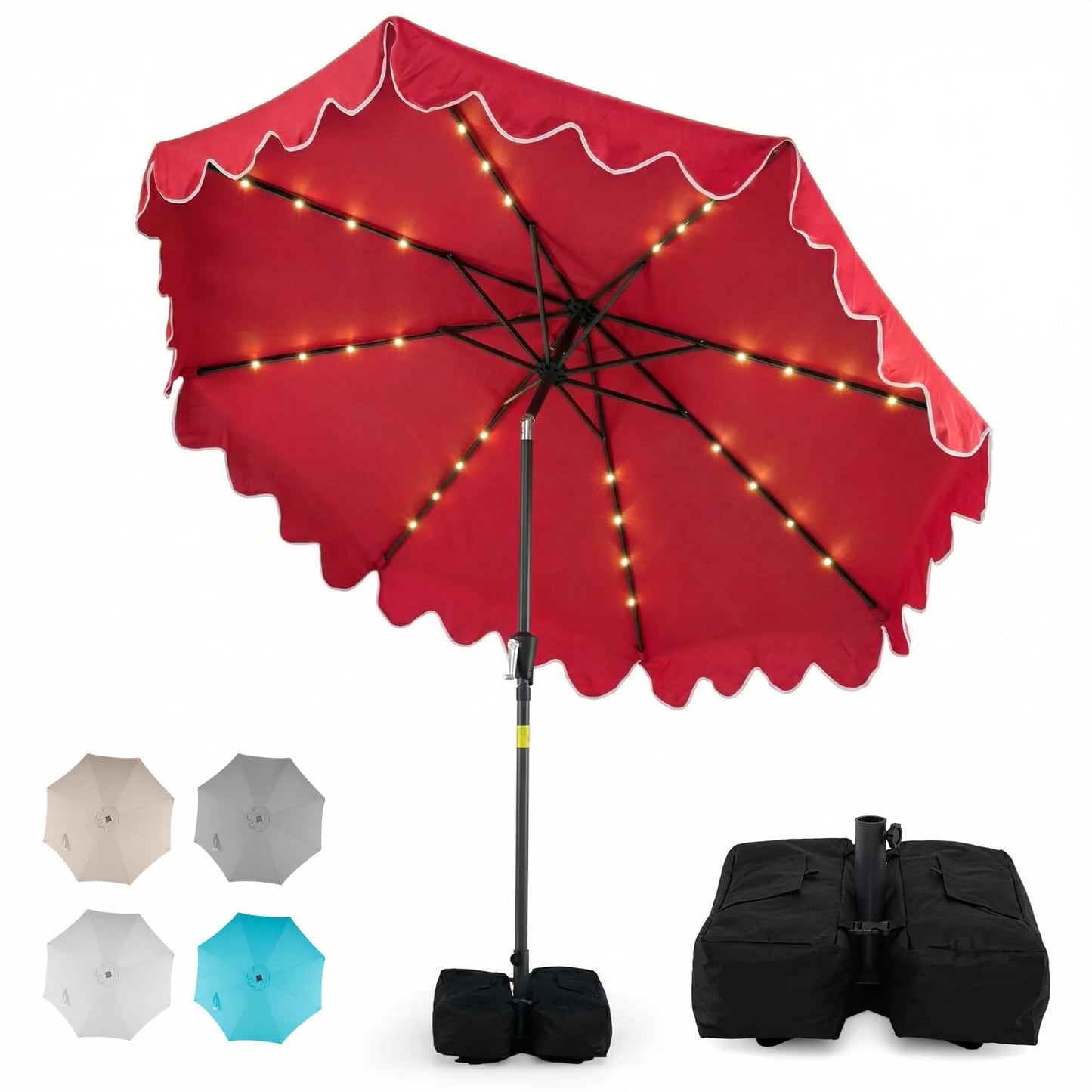 Tangkula 9 FT Solar Patio Umbrella with 32 LED Lights - Product image 13