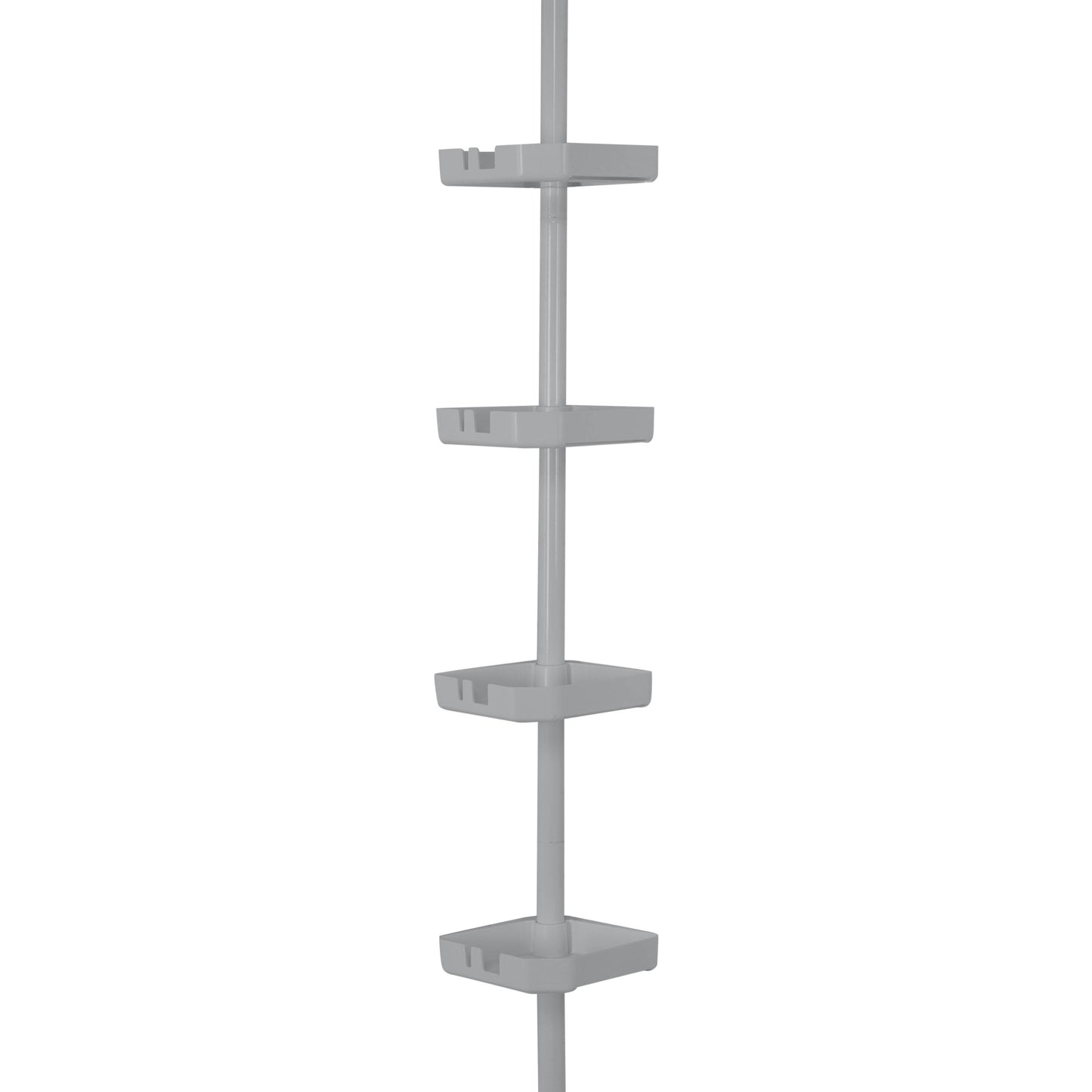Bath Bliss 4 Tier Tension Corner Shower Organizer Caddy, Grey