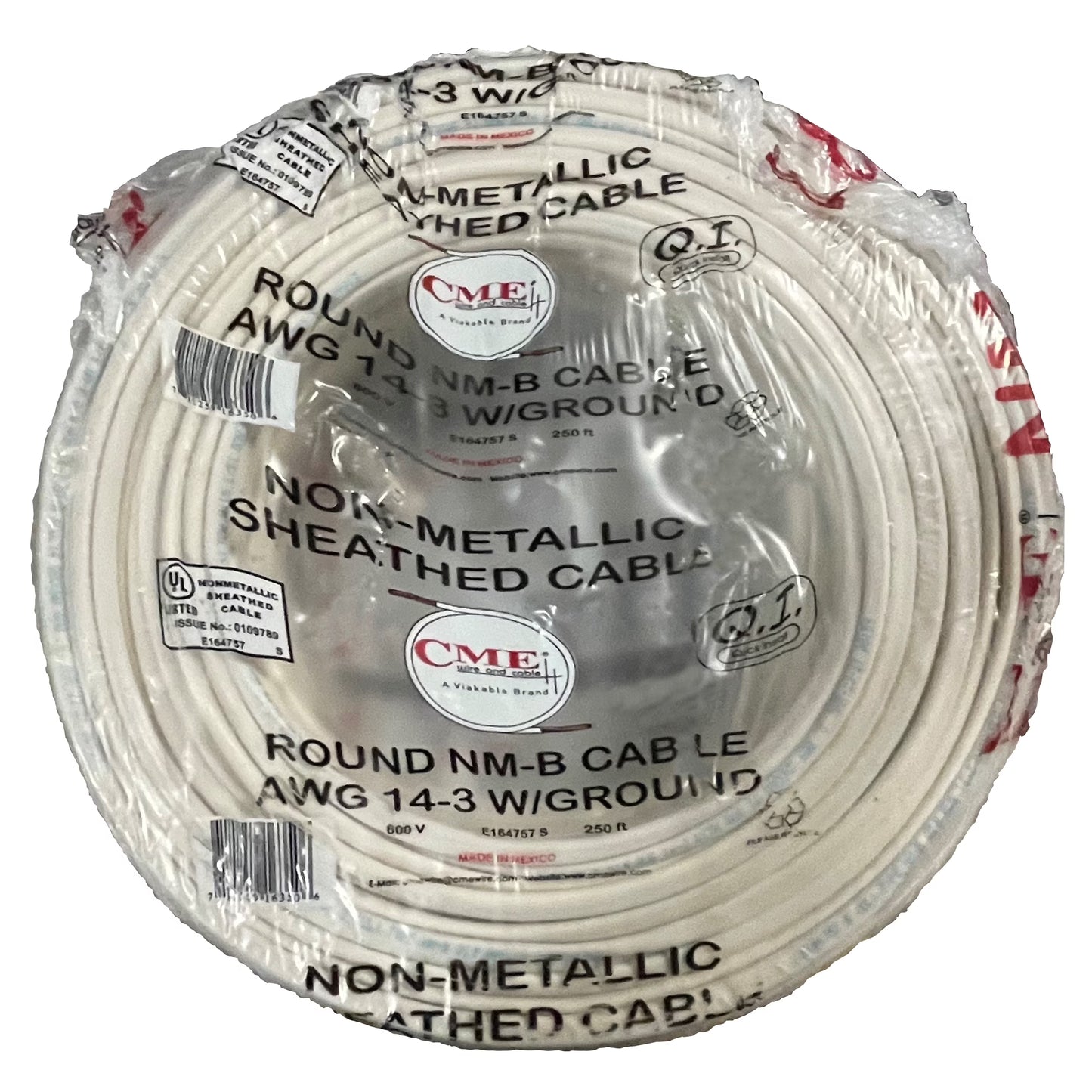 CME Wire & Cable 14/3 + Ground Copper Building Wire, NM - B Cable, 250 - Feet - Product image 1