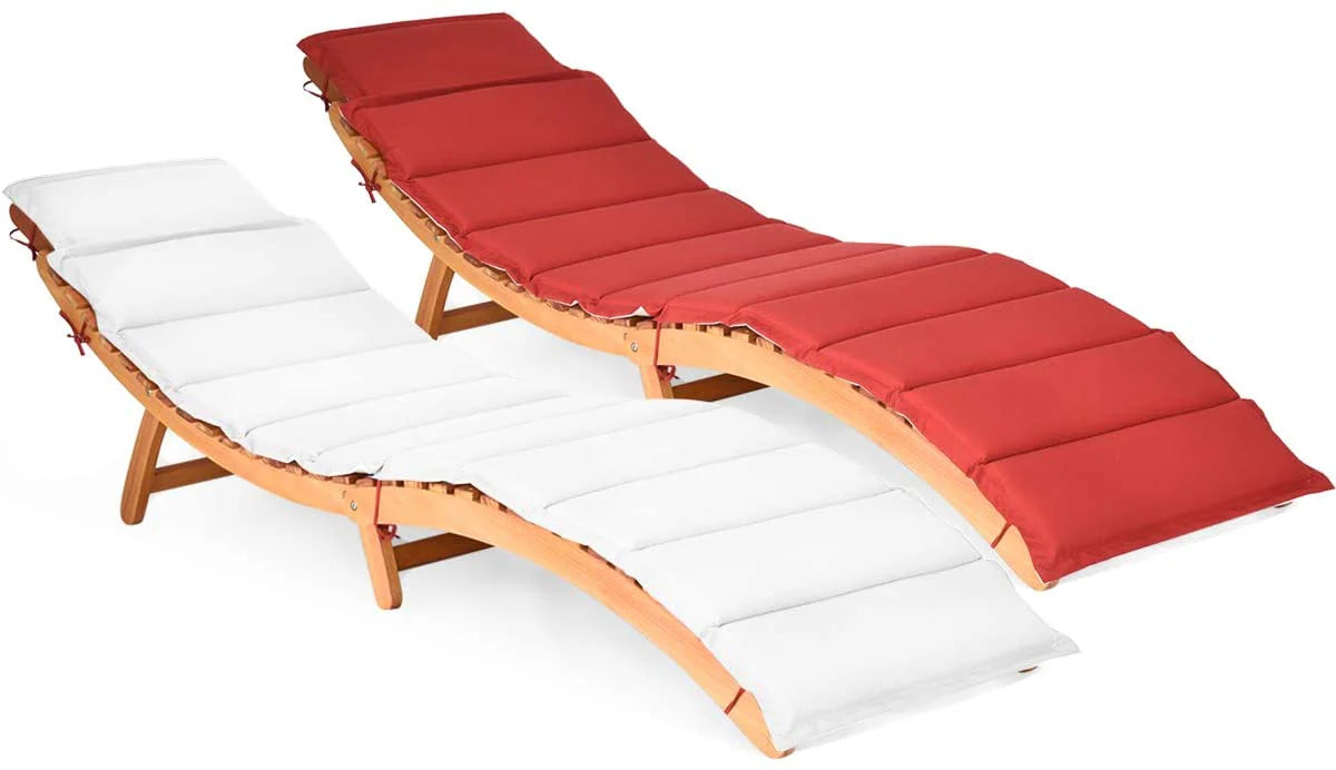 Tangkula Folding Patio Lounge Chair, Solid Eucalyptus Wood Sun Lounger Chair - Product image 10