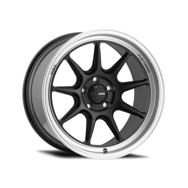Konig Countergram 18" 5x120 Matte Black/Machined Lip