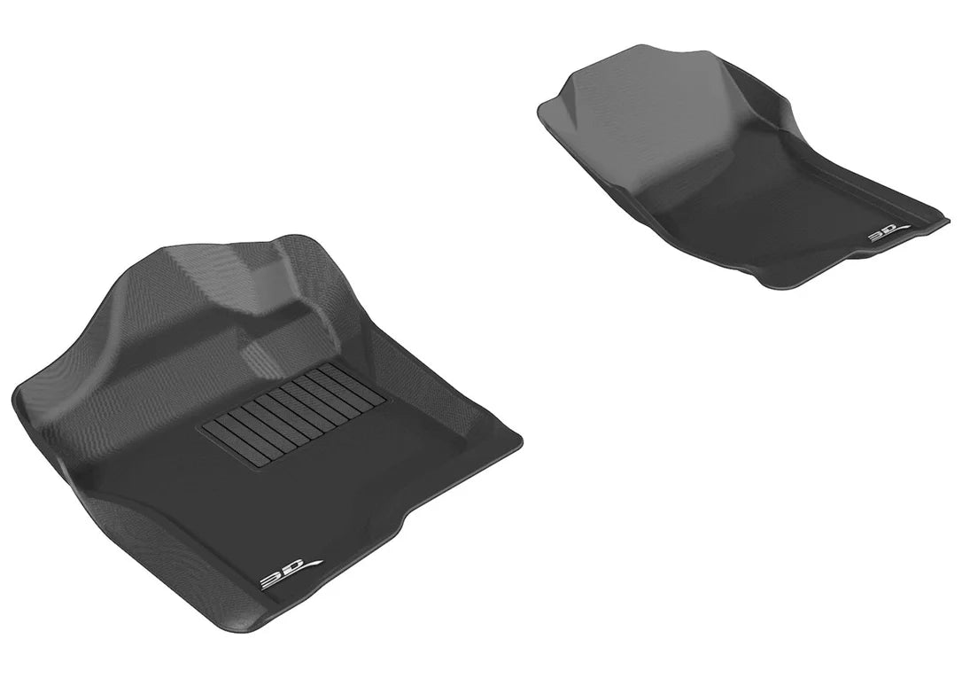 3D MAXpider L1CH04711509 - 2007-2013 Chevrolet Silverado Extended/Crew Cab Kagu 1st Row Floormat - Black