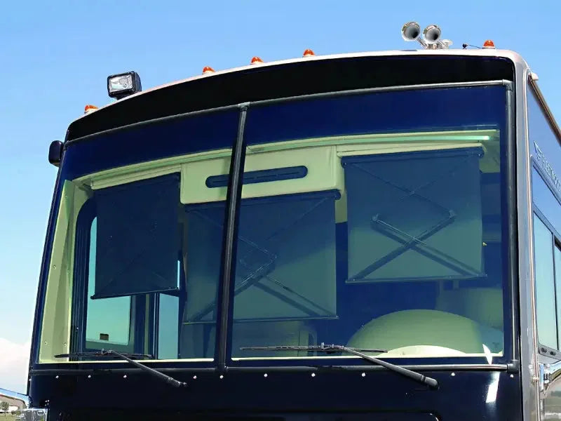 YS040QA36L-RP Carefree RV Windshield Shade Mounted 12V Power Operation