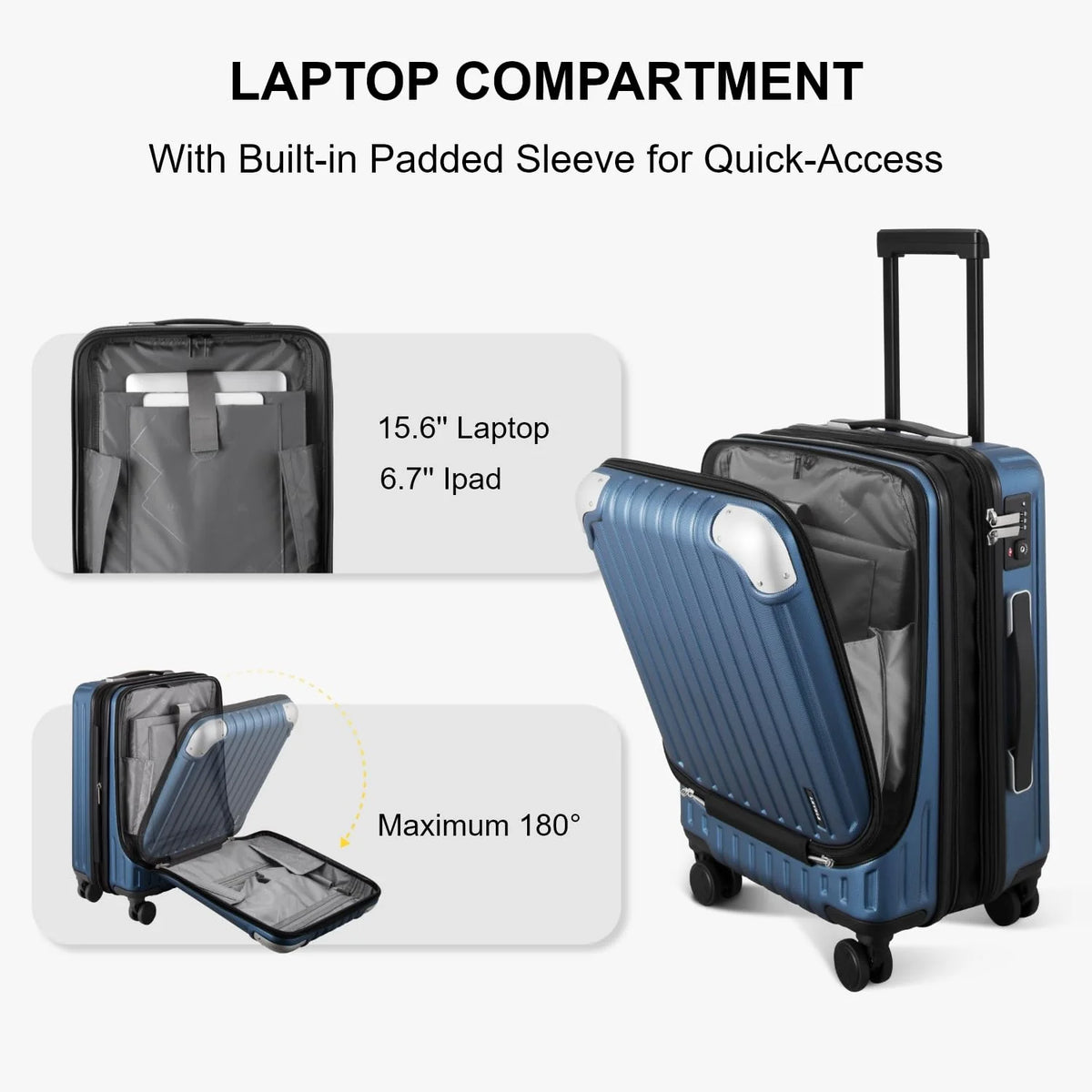 LEVEL8 Grace EXT 20 Carry On Luggage With Wheels - Product image 7