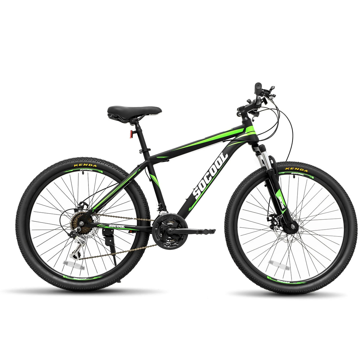 Mountain Bike, Mountain 26 in 21 - Speed Bicycle - Mens/Womens Hybrid Junior Road Bike (Black and White) - Product image 1