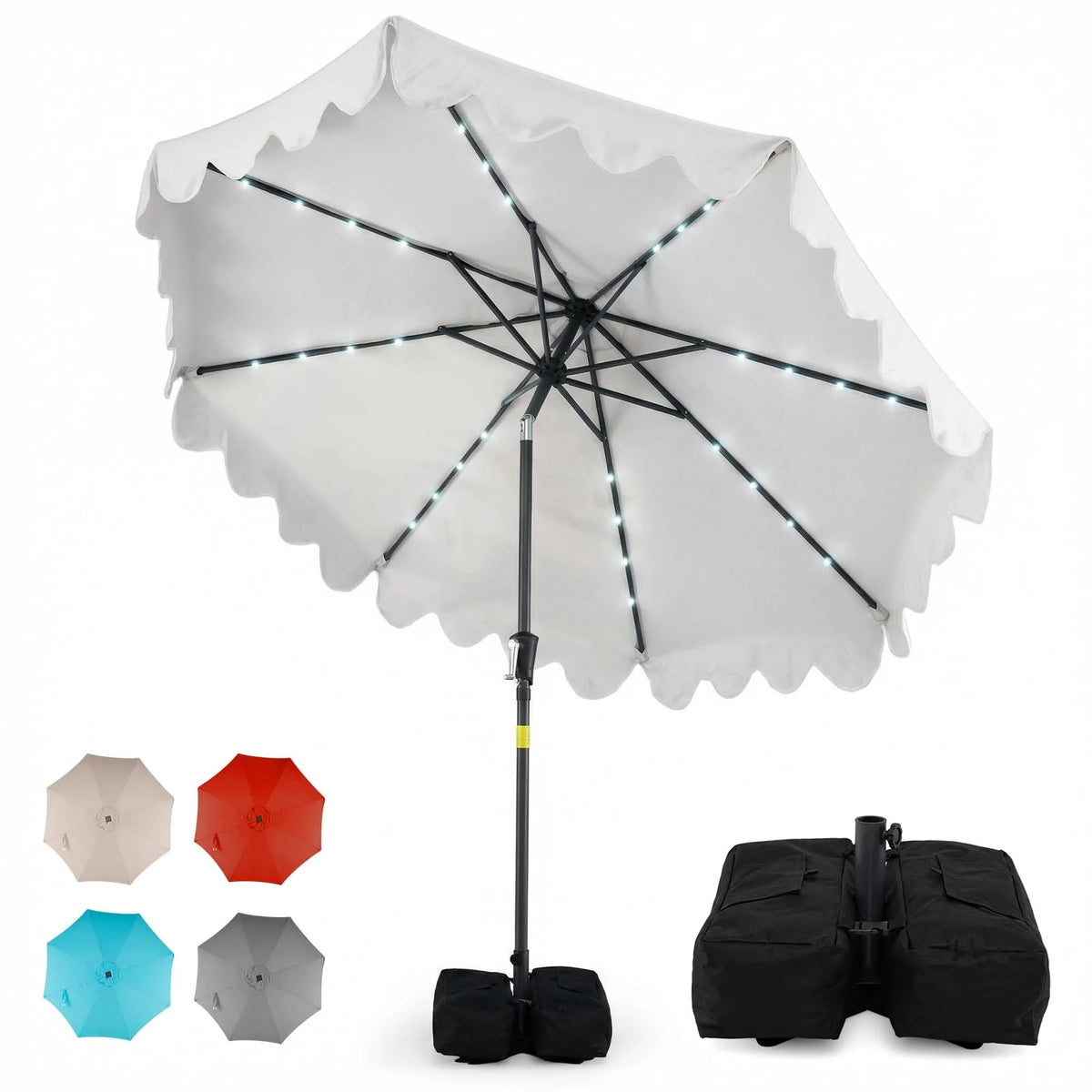 Tangkula 9 FT Solar Patio Umbrella with 32 LED Lights - Product image 1