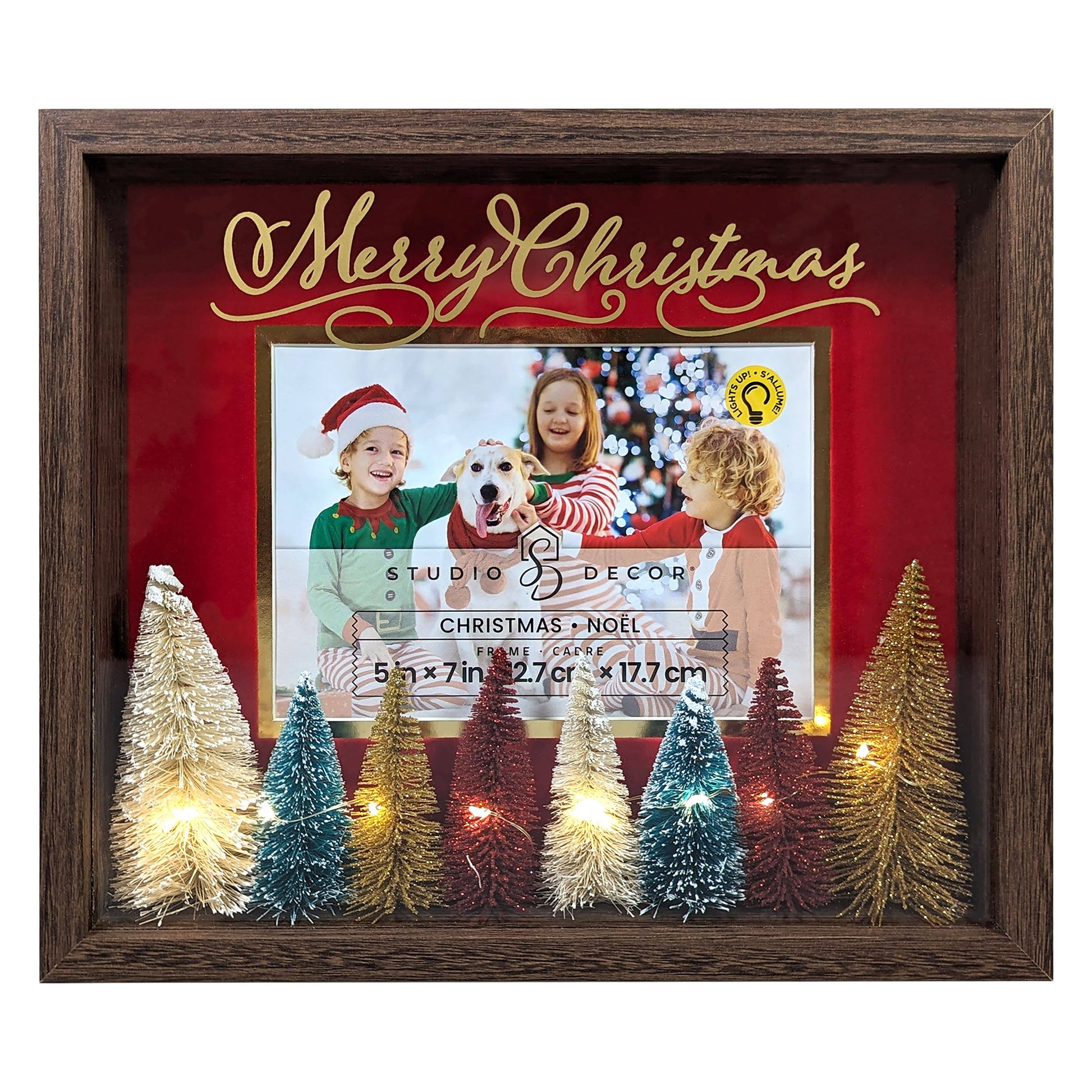 Merry Christmas 5" x 7" LED Tabletop Shadow Box Frame by Studio Decor - Michaels - Product image 1