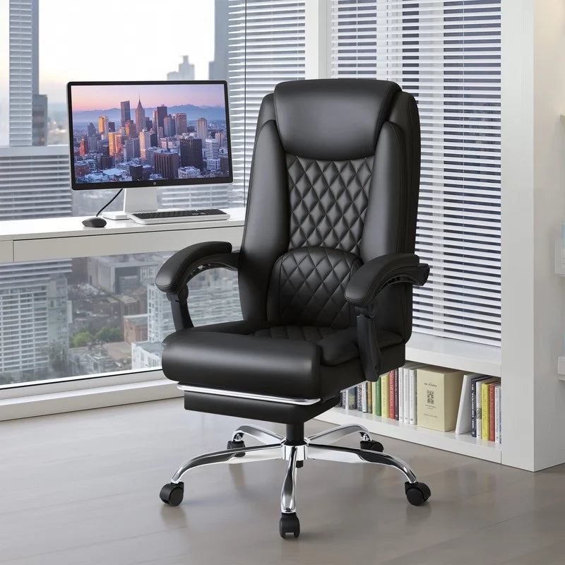 Homall Home Office Chair Adjustable Executive Leather Chair with Arms Ergonomic High Back Cushion Lumbar - Product image 4