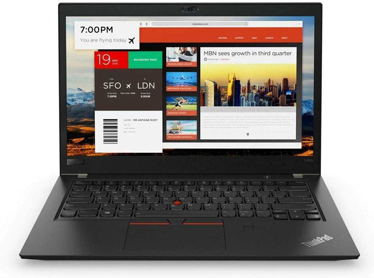 Lenovo ThinkPad T480s Business Laptop 14" FHD (1920 x 1080) Intel Core i7-8650U up to 4.2GHz DDR4 RAM 16GB SSD 512GB CAM Bluetooth Windows 11 Pro (Renewed)