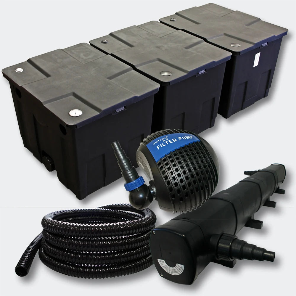 Kit: Pond Filtration 90000l 72 Watts UVC Sterilizer Pump Hose 4216468 -
