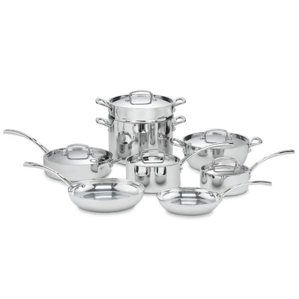 French Classic 13 - Piece Stainless Steel Cookware Set in Silver and Stainless Steel - Product image 1