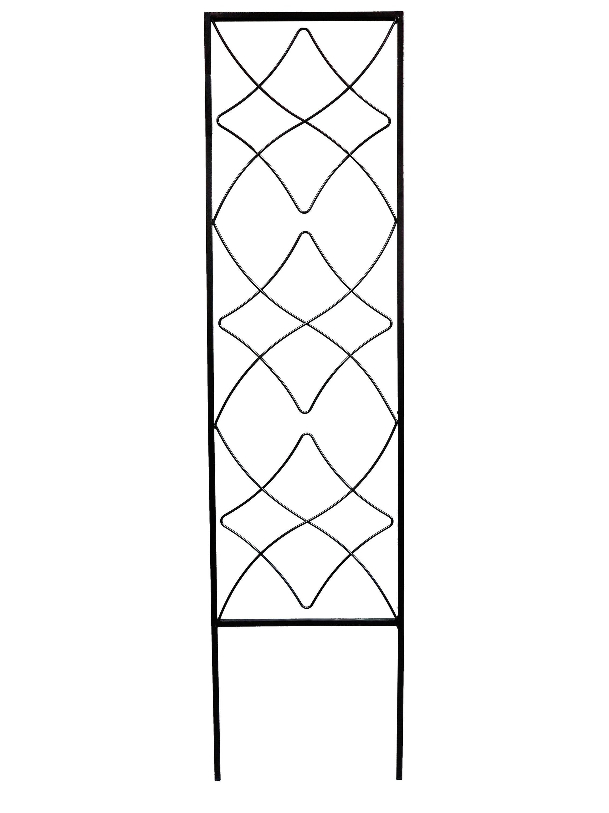 Garden Accents 12.16-in W x 48-in H Black Finial Garden Trellis - Product image 1