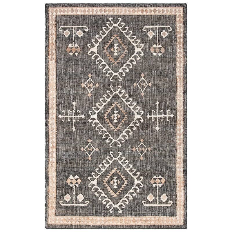 Steelside Mickie Southwestern Handmade Area Rug - 2 x 3', Gray/Ivory - Product image 1