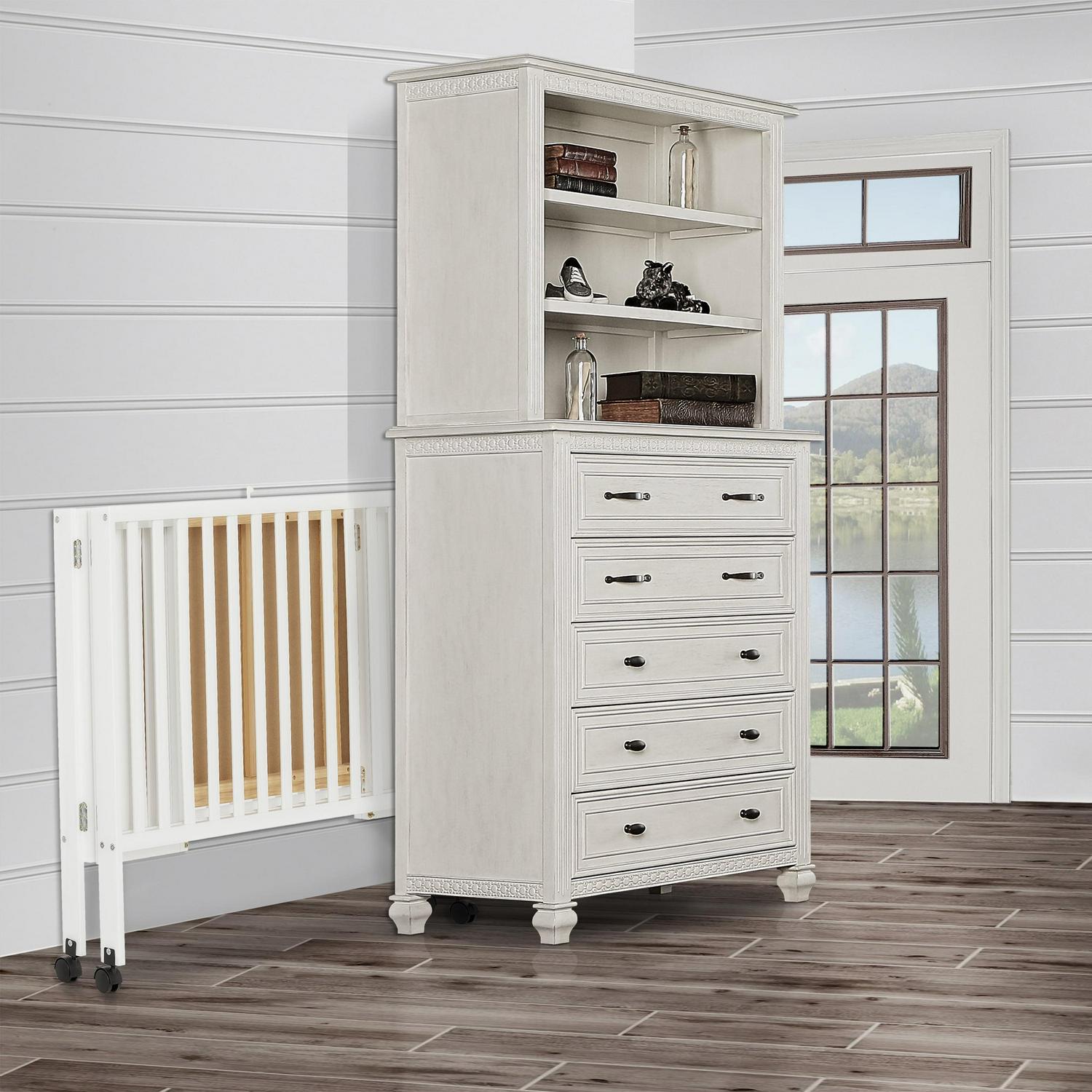 Dream on Me Quinn Full - Size Folding Crib. Removable Wheels. Modern Nursey. Adjustable Mattress Support - Product image 9