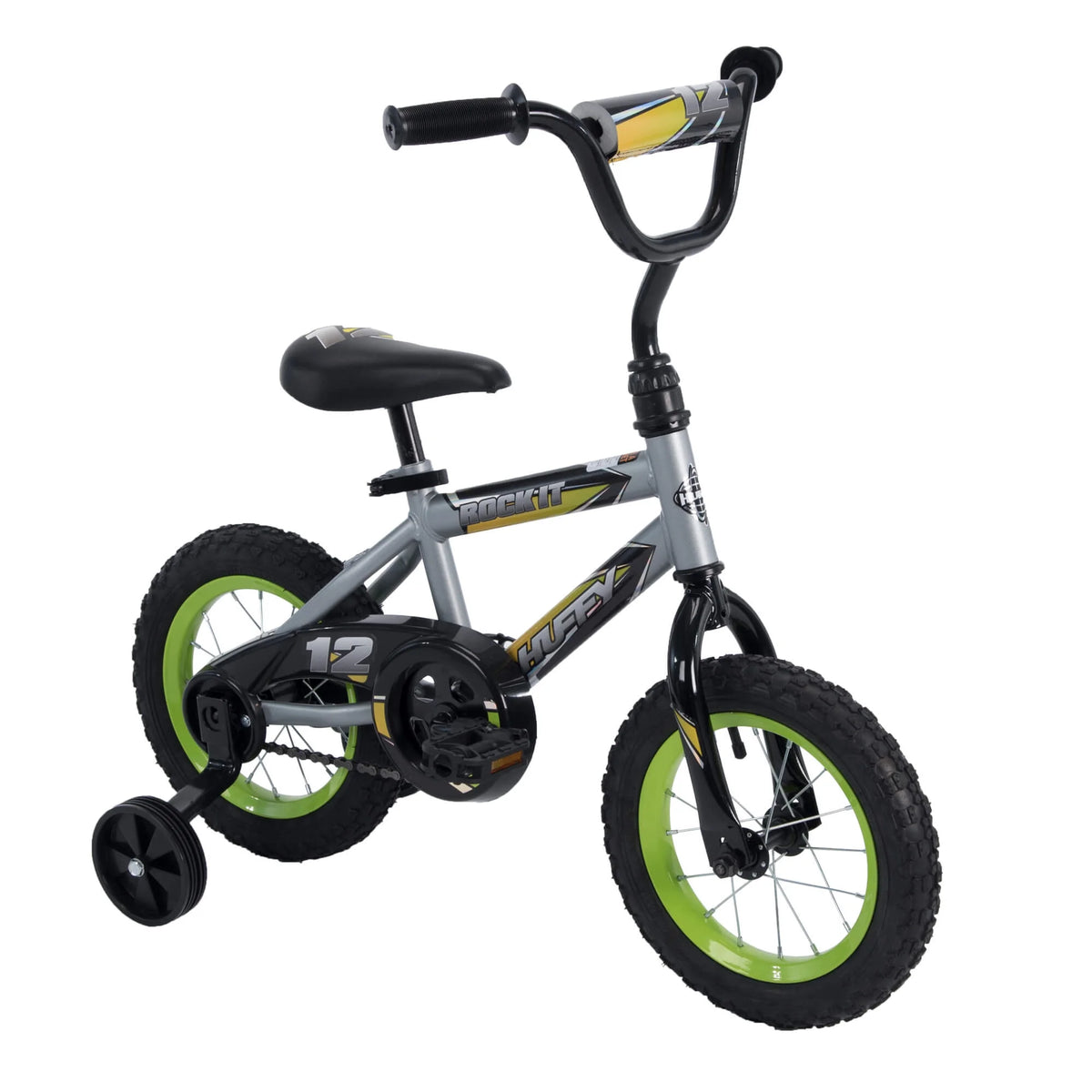 12 In. Rock It Boy Kids Bike, Grey Matte and Lime - Product image 2