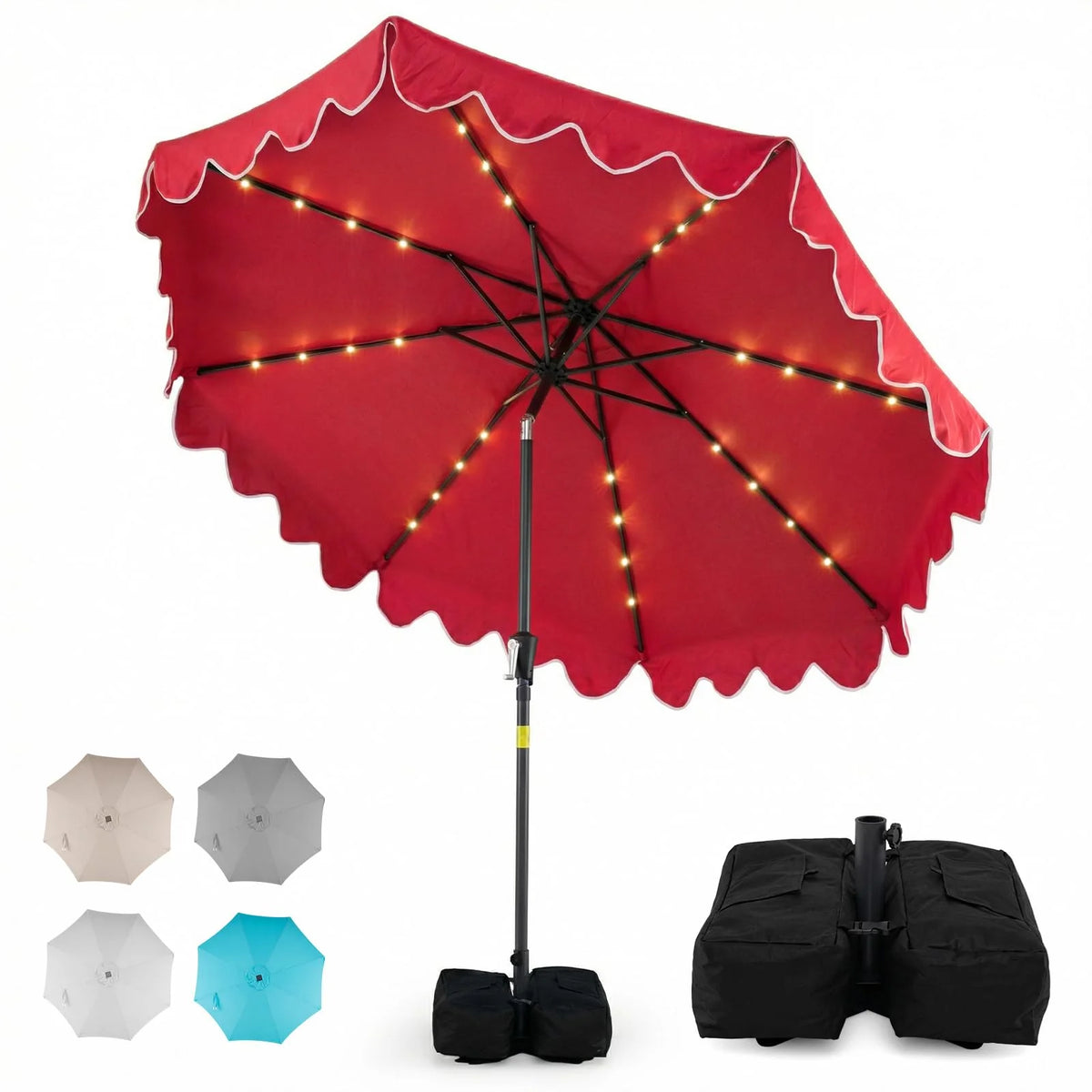 Tangkula 9 FT Solar Patio Umbrella with 32 LED Lights - Product image 13