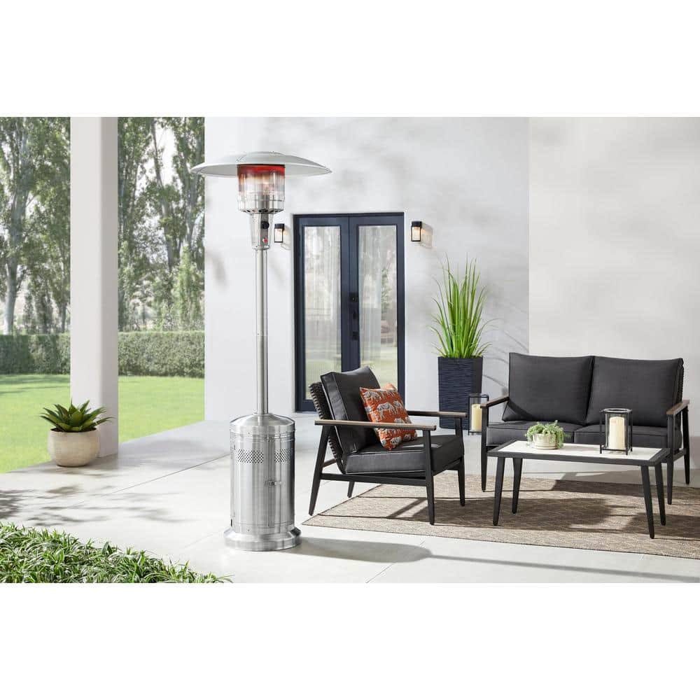 Hampton Bay 48000 BTU Stainless Steel Patio Heater, Silver - Product image 1