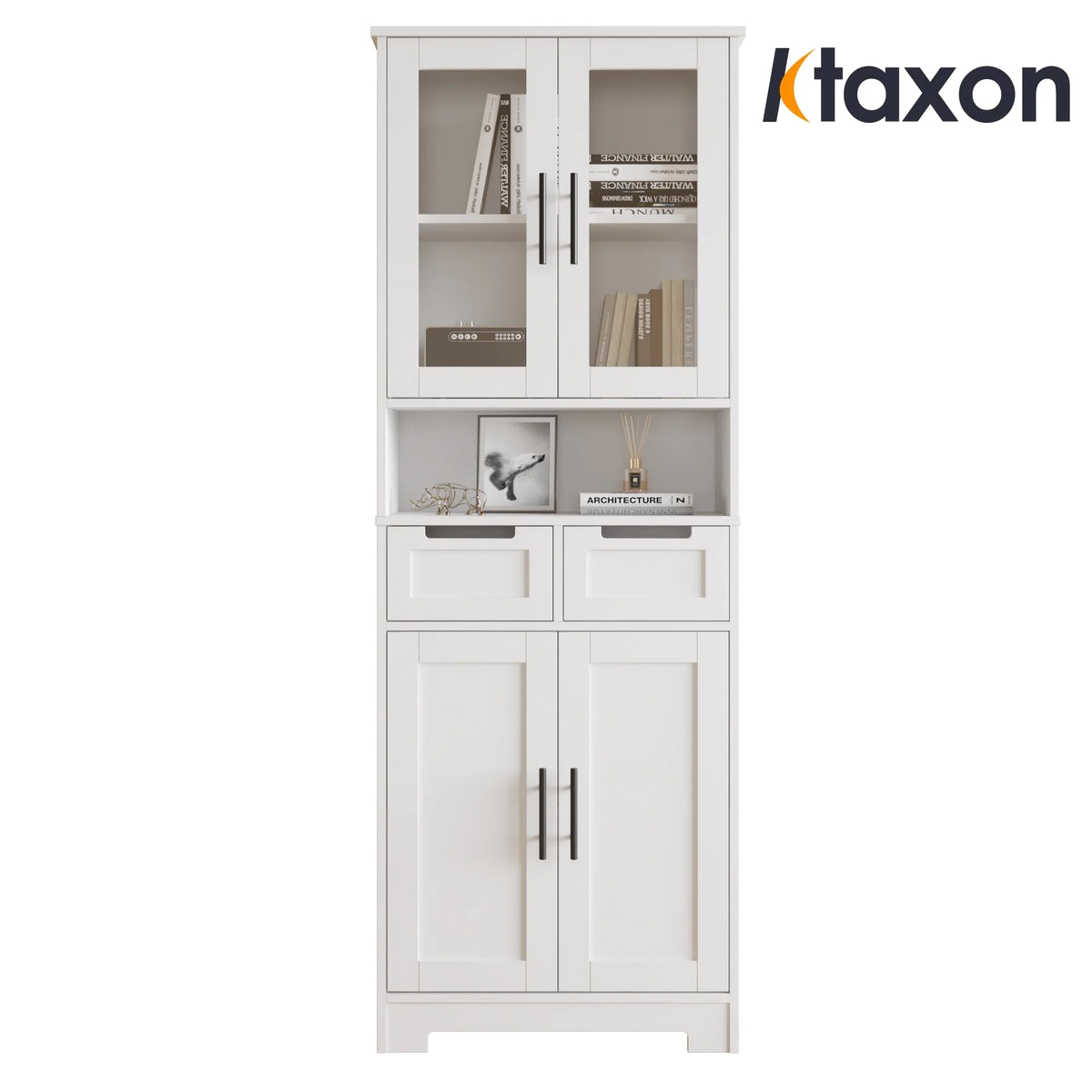 Ktaxon Wooden Bathroom Floor Cabinet with 4 Drawers & 1 Cupboard for Living Room Entryway, White - Product image 19