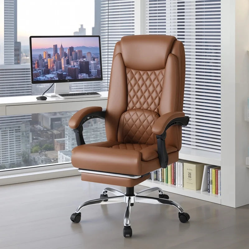 Homall Home Office Chair Adjustable Executive Leather Chair with Arms Ergonomic High Back Cushion Lumbar - Product image 17