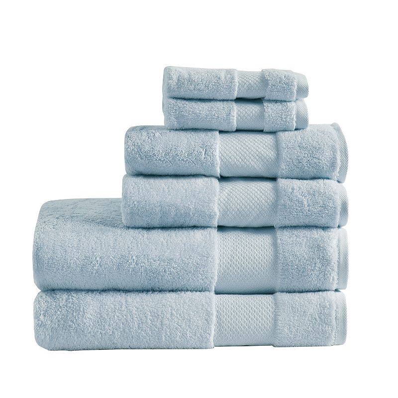 Madison Park Signature - Turkish Cotton 6 Piece Bath Towel Set - Light Blue - Product image 1