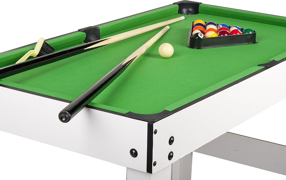 Leomark Table 4 Games in 1 - Billiards, foosball, Table Hockey and Ping-Pong Multifunction Playing Table Multigame table Dim: 120 x 61 x 82 (Height) cm