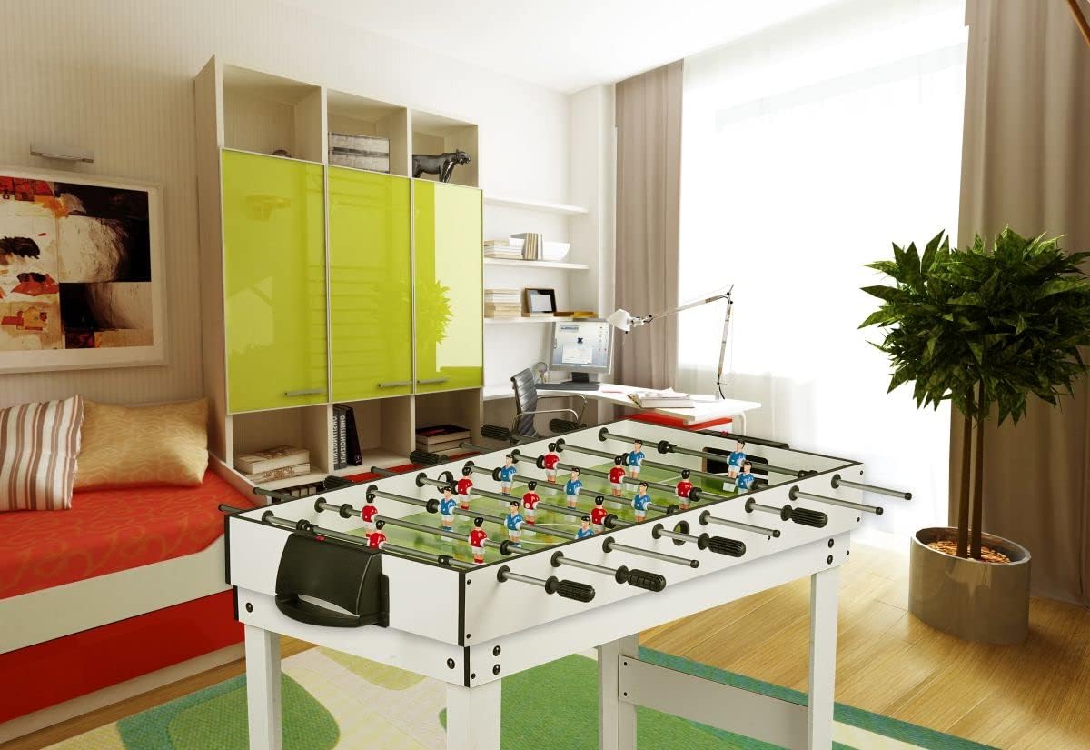 Leomark Table 4 Games in 1 - Billiards, foosball, Table Hockey and Ping-Pong Multifunction Playing Table Multigame table Dim: 120 x 61 x 82 (Height) cm