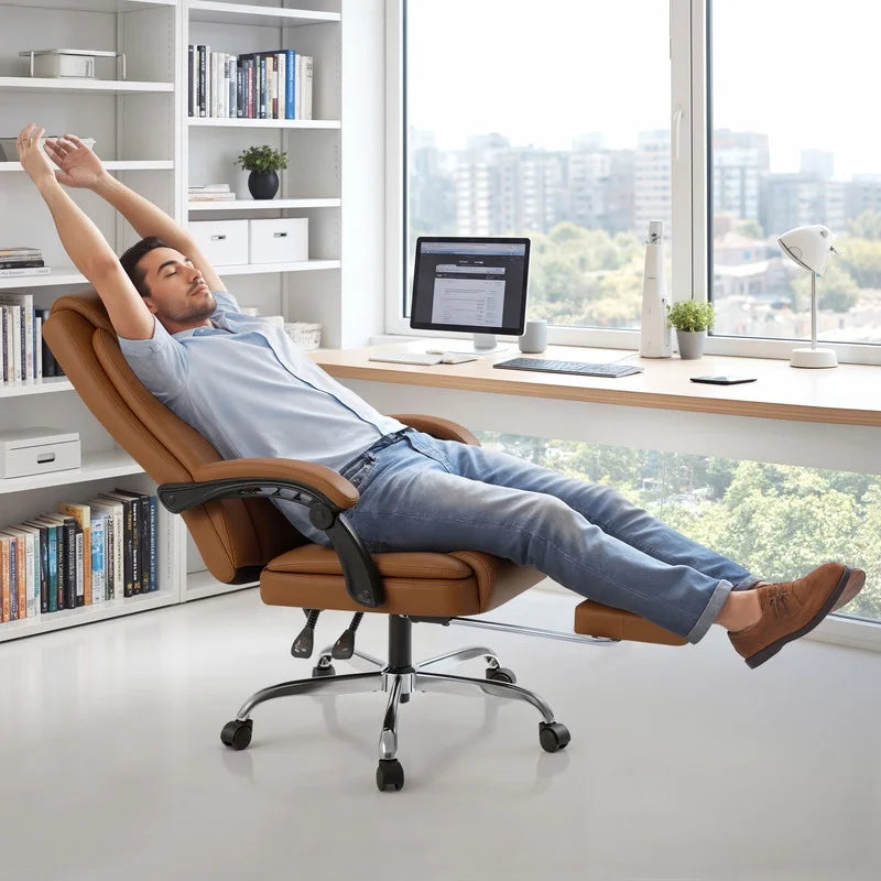 Homall Home Office Chair Adjustable Executive Leather Chair with Arms Ergonomic High Back Cushion Lumbar - Product image 16