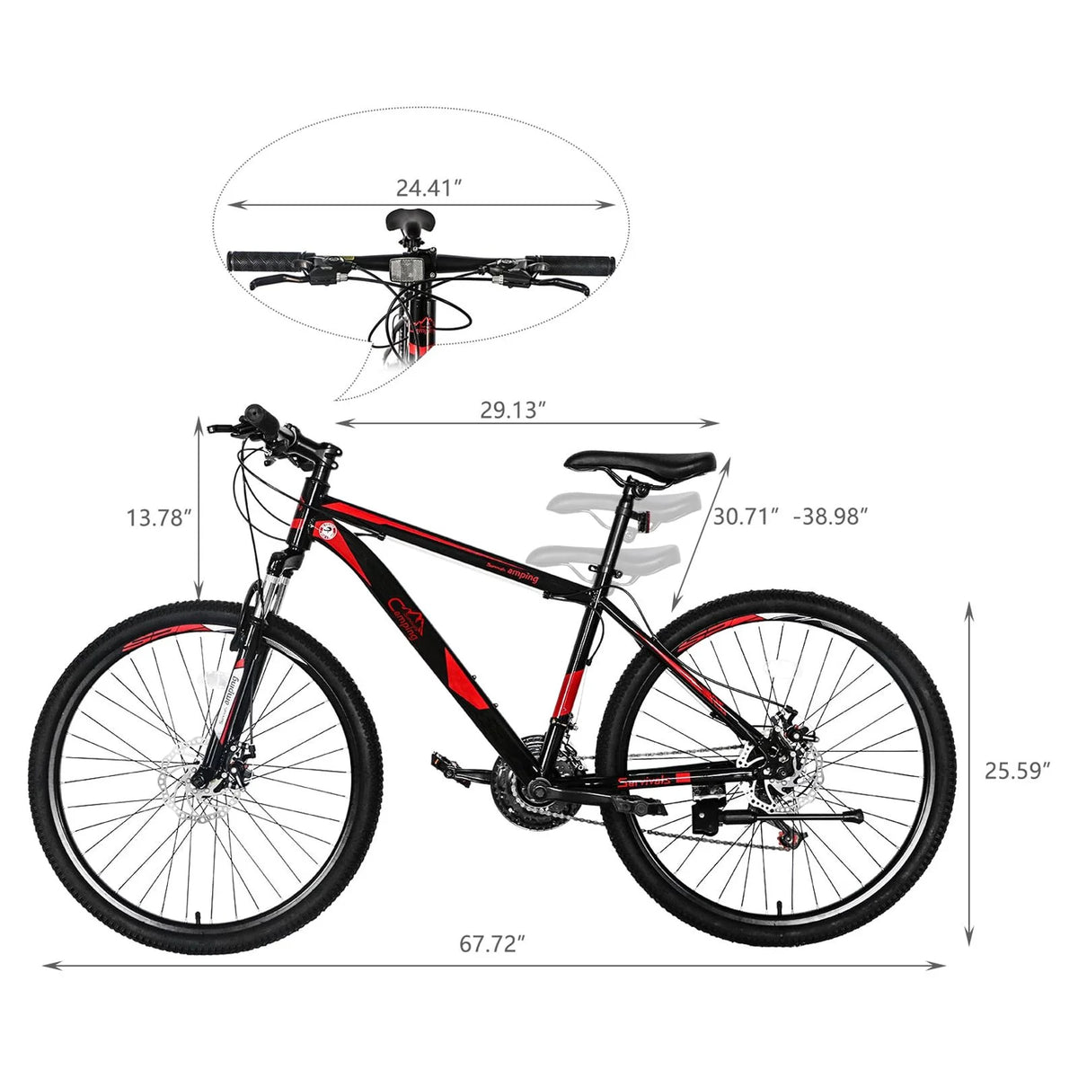 26 in 21 Speed explorer Red Black Mountain Bike - Product image 2