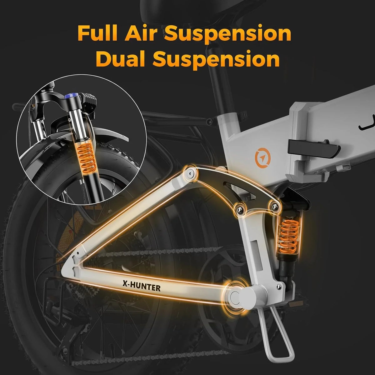 Jasion X - Hunter Electric Bike for Adults, 750W Motor Electric Bicycle with 48V 13AH Removable Battery - Product image 18