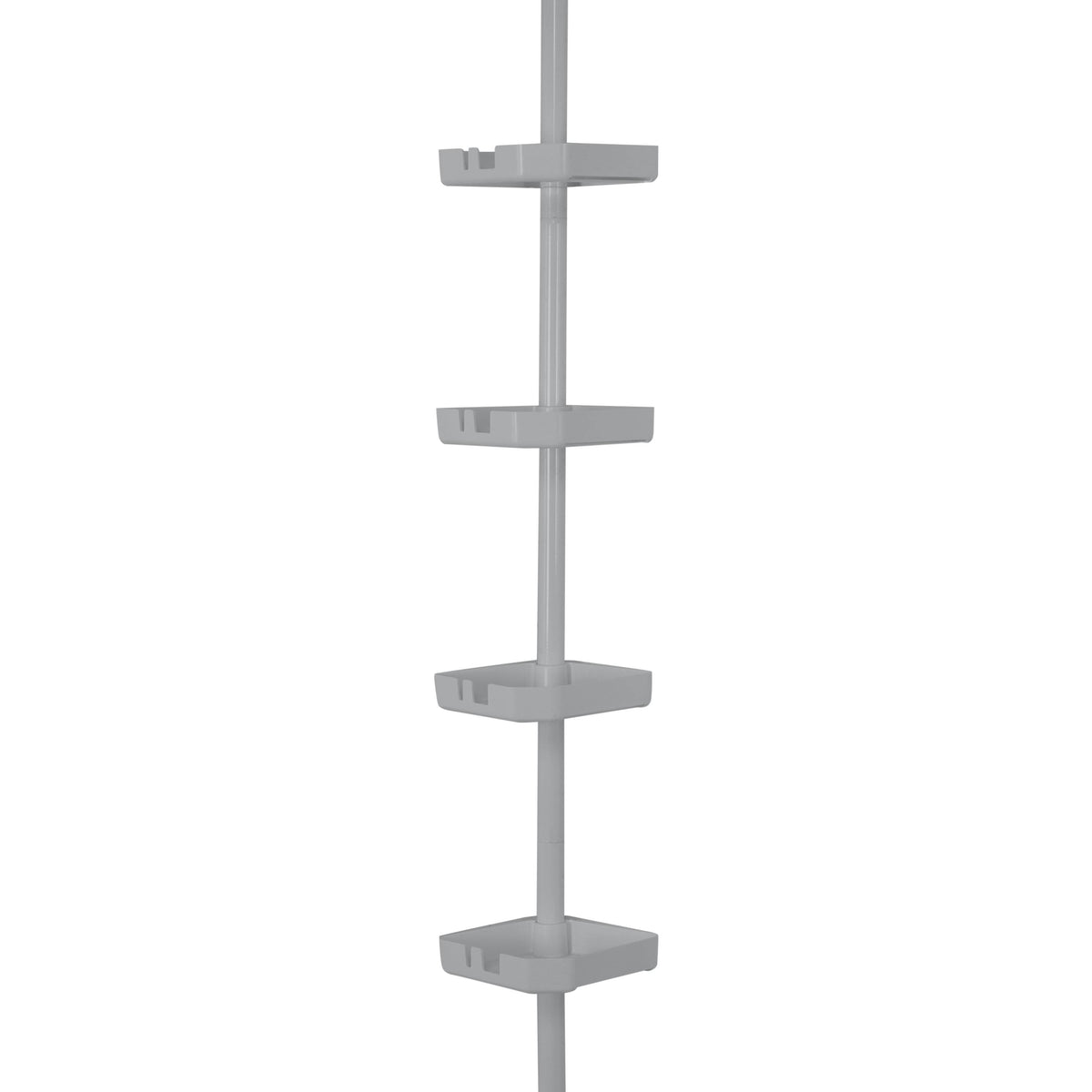 Bath Bliss 4 Tier Tension Corner Shower Organizer Caddy, Grey