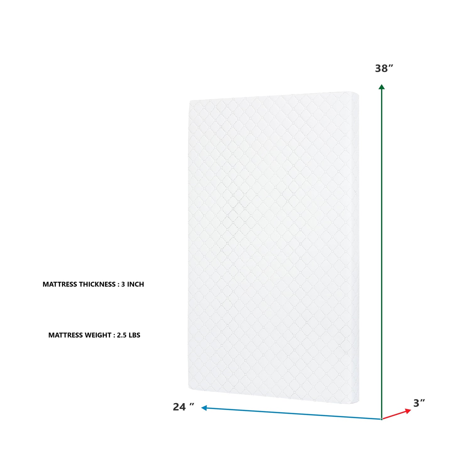 on Me. Sunset 3 Extra Firm Fiber Portable Crib Mattress - Product image 8