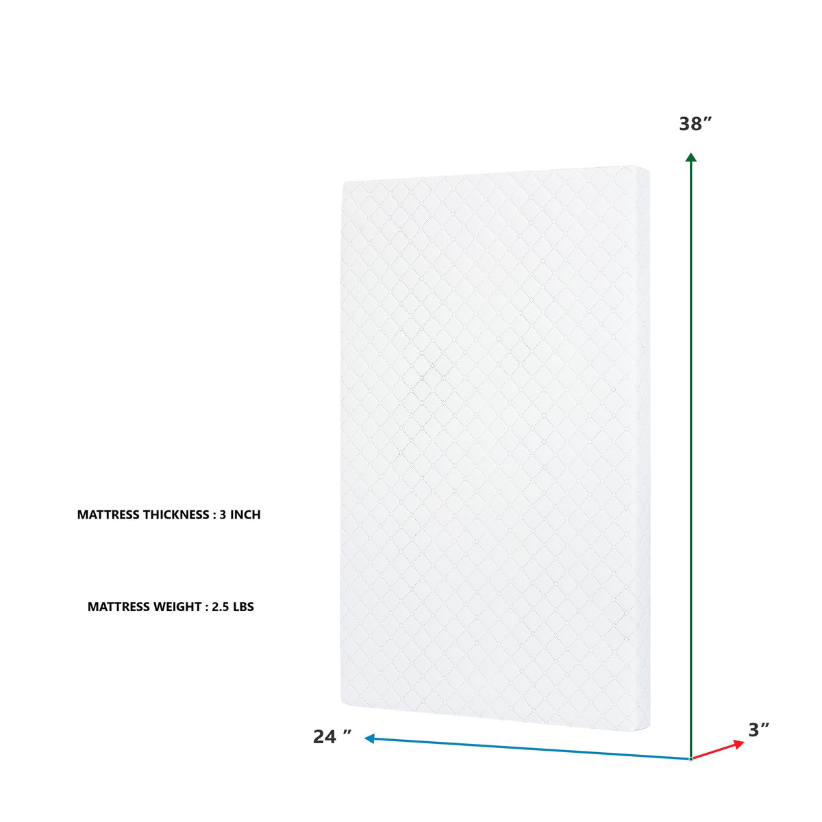 on Me. Sunset 3 Extra Firm Fiber Portable Crib Mattress - Product image 8