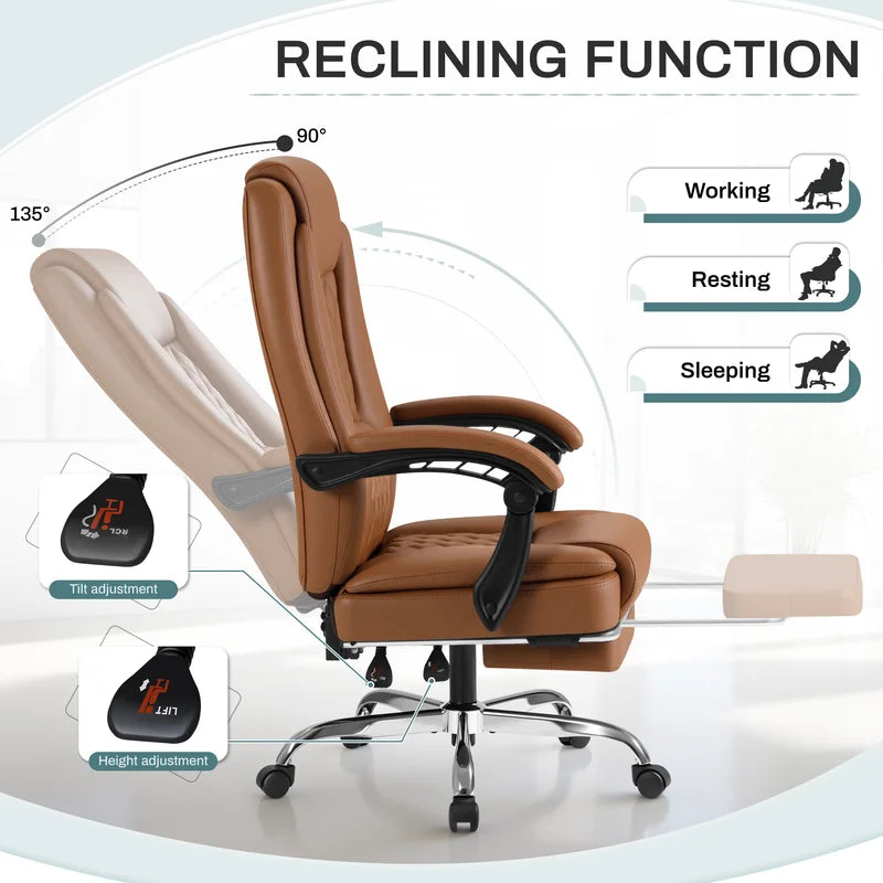 Homall Home Office Chair Adjustable Executive Leather Chair with Arms Ergonomic High Back Cushion Lumbar - Product image 20