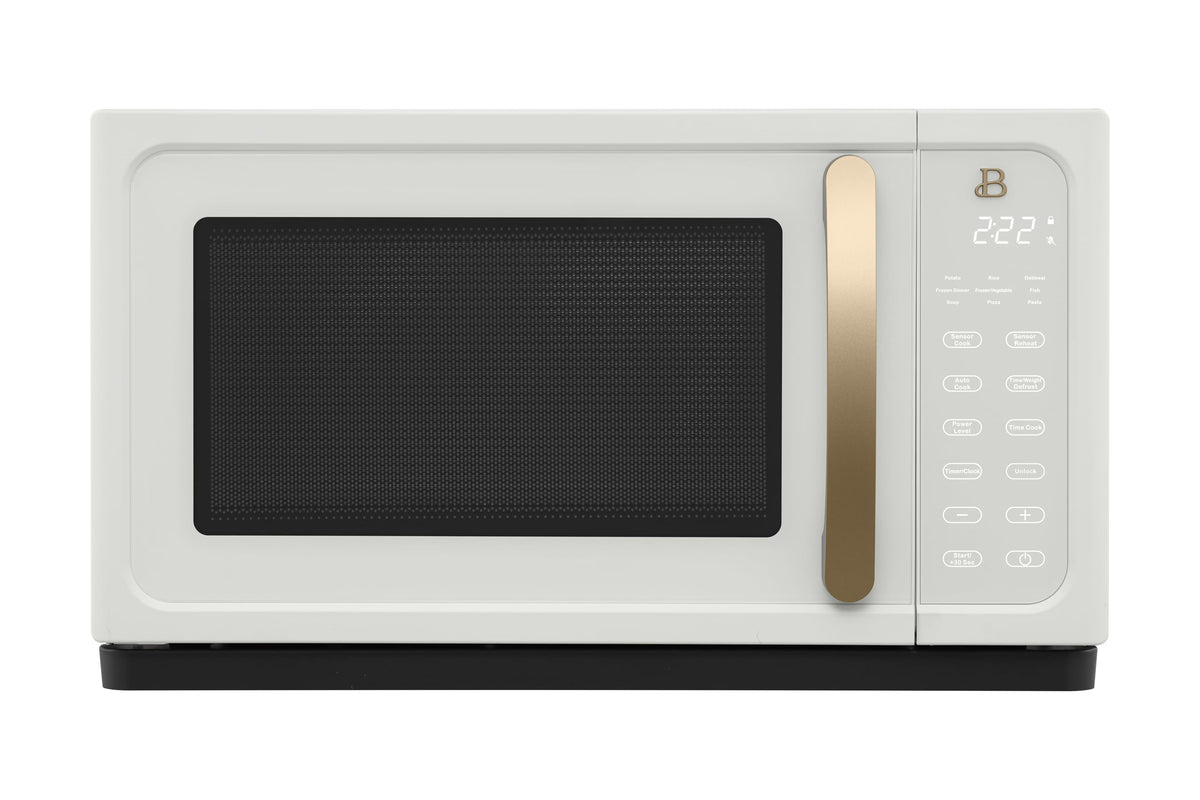 Beautiful 1.1 cu ft 1000 Watt, Sensor Microwave Oven, White Icing by Drew Barrymore, New - Product image 1