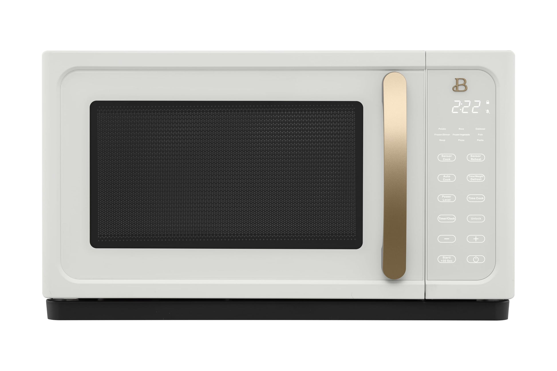 Beautiful 1.1 cu ft 1000 Watt, Sensor Microwave Oven, White Icing by Drew Barrymore, New - Product image 1