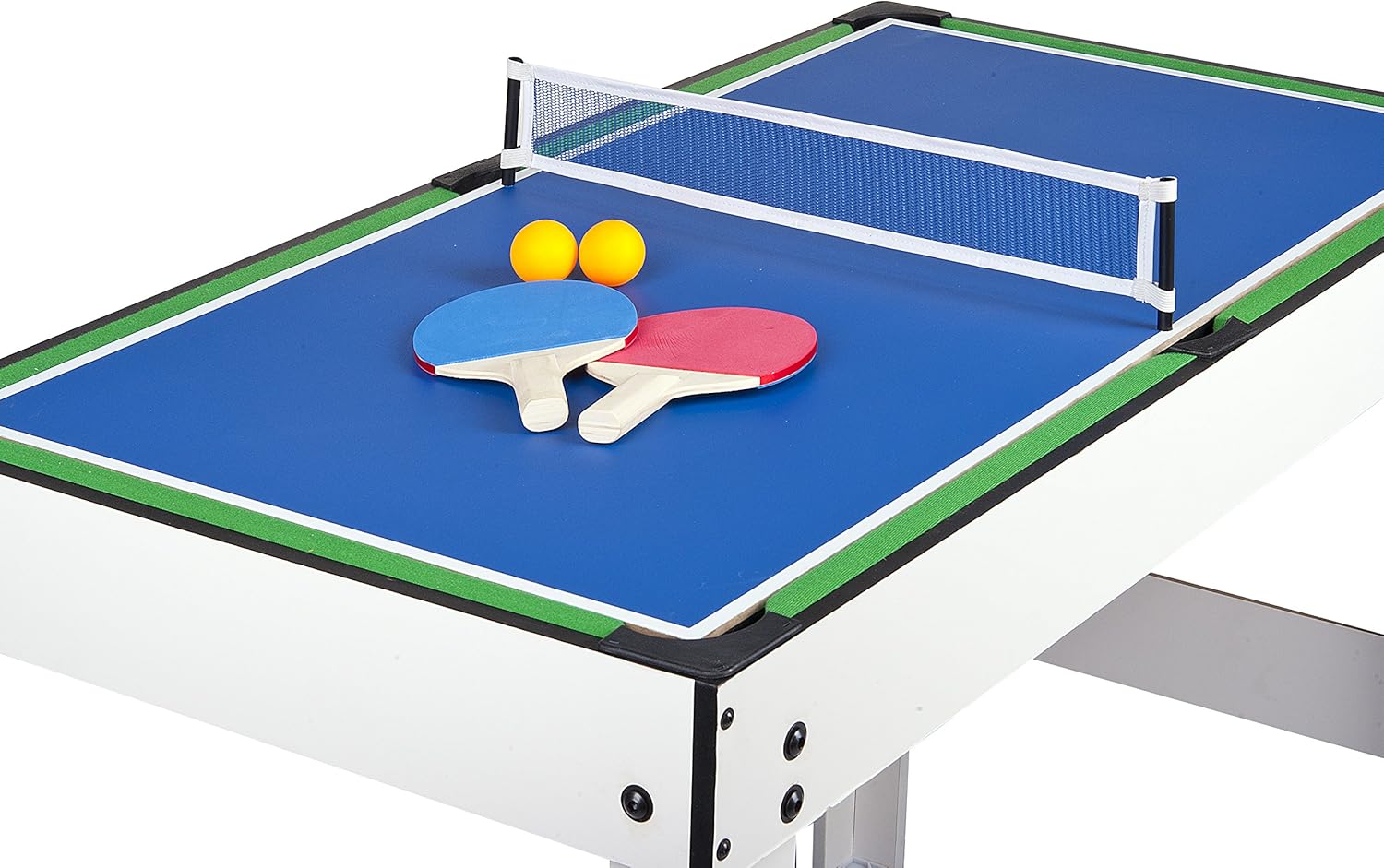Leomark Table 4 Games in 1 - Billiards, foosball, Table Hockey and Ping-Pong Multifunction Playing Table Multigame table Dim: 120 x 61 x 82 (Height) cm