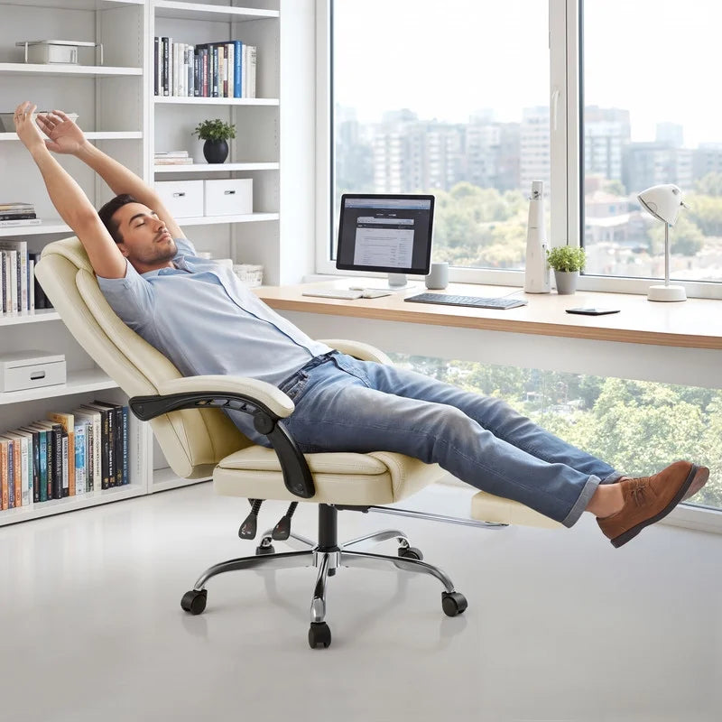 Homall Home Office Chair Adjustable Executive Leather Chair with Arms Ergonomic High Back Cushion Lumbar - Product image 10
