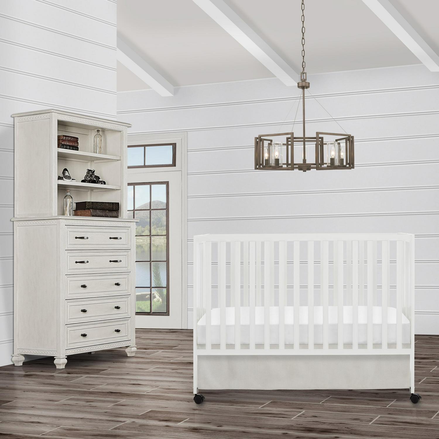 Dream on Me Quinn Full - Size Folding Crib. Removable Wheels. Modern Nursey. Adjustable Mattress Support - Product image 8