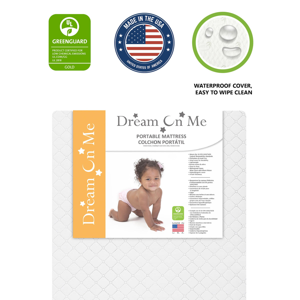 on Me. Sunset 3 Extra Firm Fiber Portable Crib Mattress - Product image 14