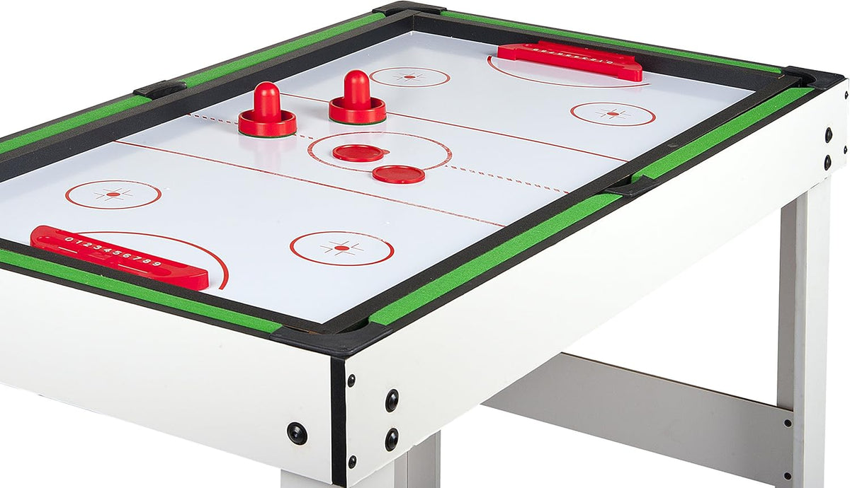 Leomark Table 4 Games in 1 - Billiards, foosball, Table Hockey and Ping-Pong Multifunction Playing Table Multigame table Dim: 120 x 61 x 82 (Height) cm