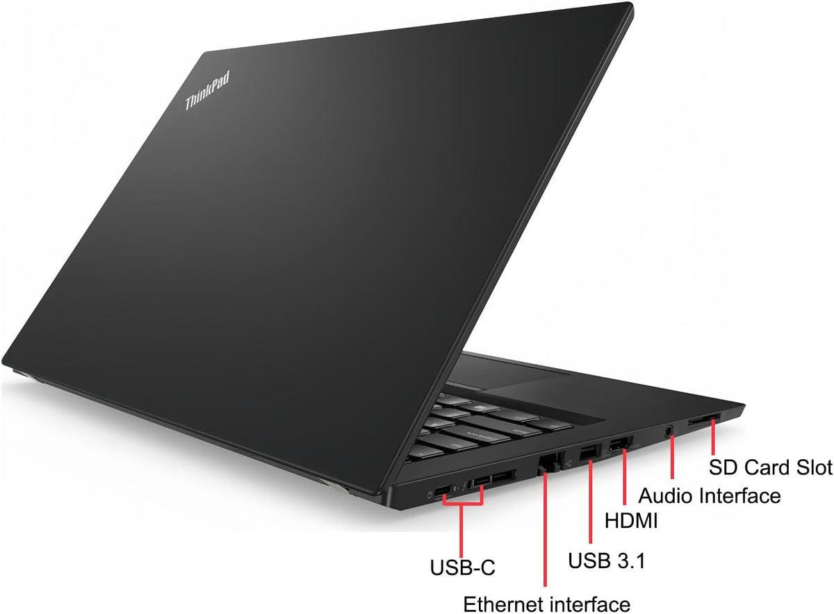 Lenovo ThinkPad T480s Business Laptop 14" FHD (1920 x 1080) Intel Core i7-8650U up to 4.2GHz DDR4 RAM 16GB SSD 512GB CAM Bluetooth Windows 11 Pro (Renewed)