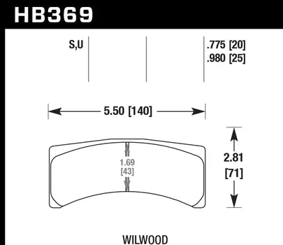 Hawk Performance HB369 Series Brake Pad