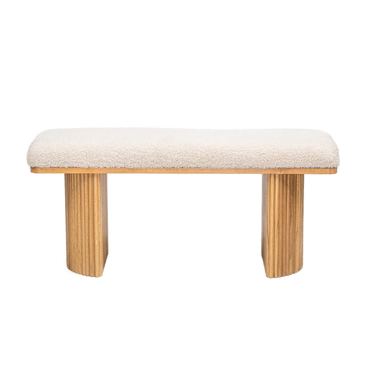 Solid Wood and Beige Velvet Bench Exotic Boho Entryway - Product image 13