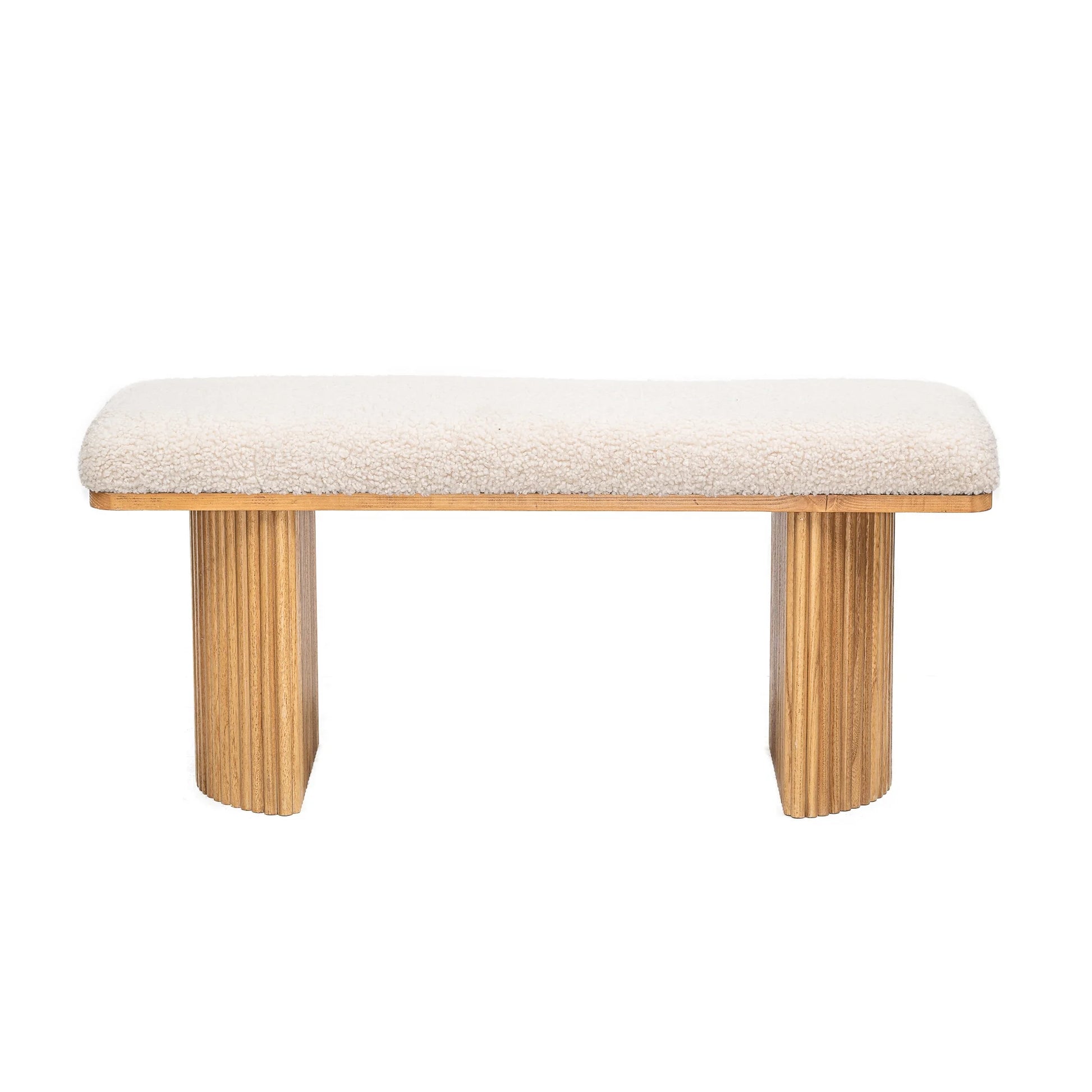 Solid Wood and Beige Velvet Bench Exotic Boho Entryway - Product image 13