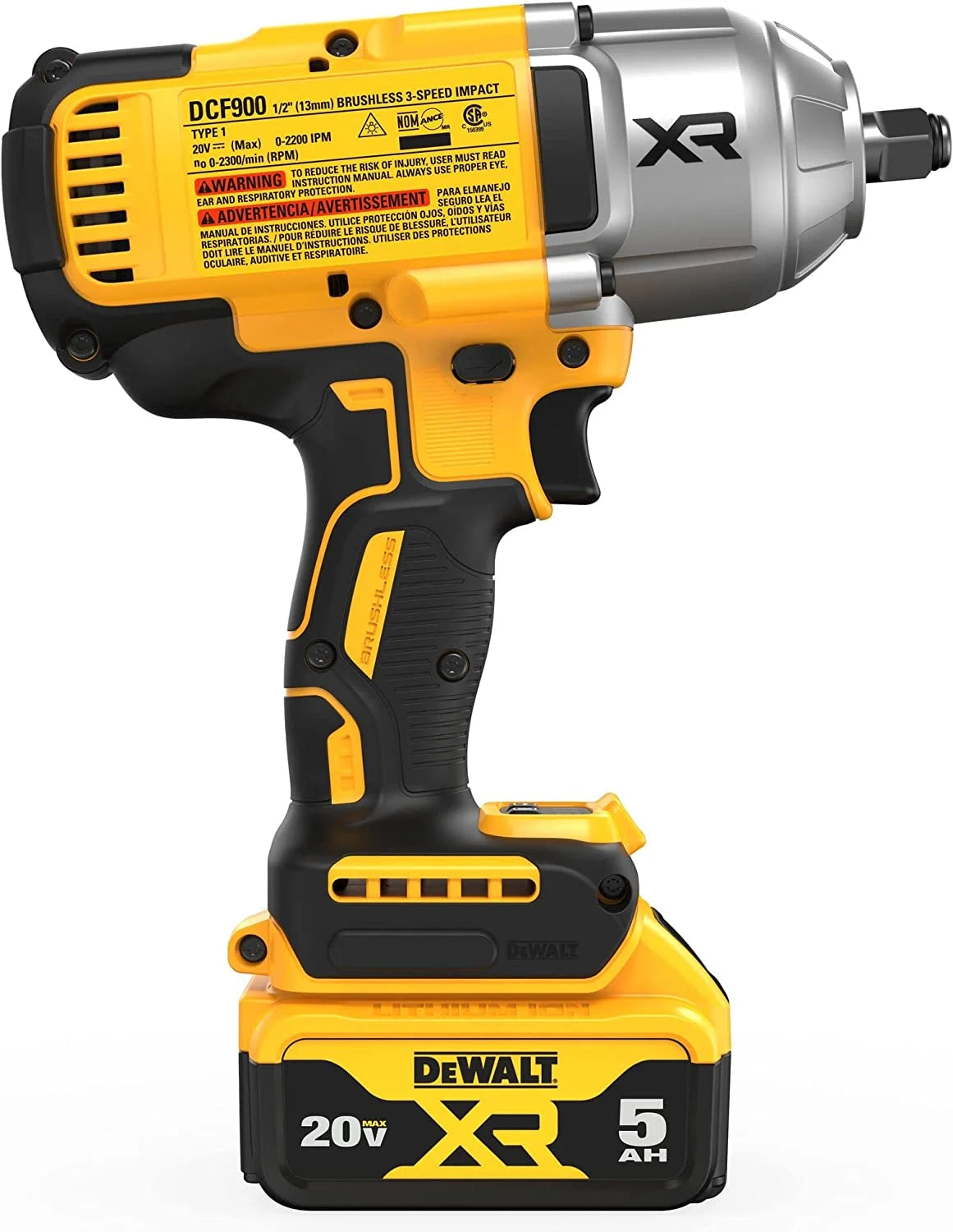 DEWALT 20V MAX XR 1/2" High Torque Impact Wrench with Hog Ring Anvil Kit (DCF900P1) - Product image 4