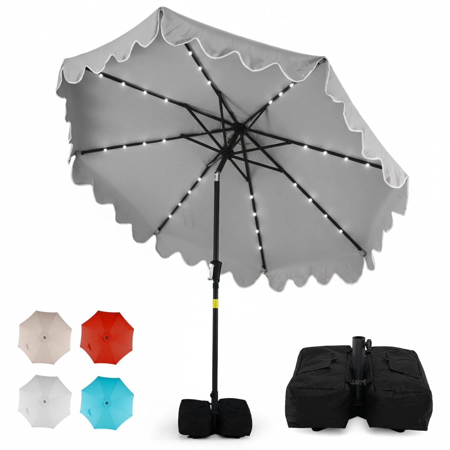 Tangkula 9 FT Solar Patio Umbrella with 32 LED Lights - Product image 11