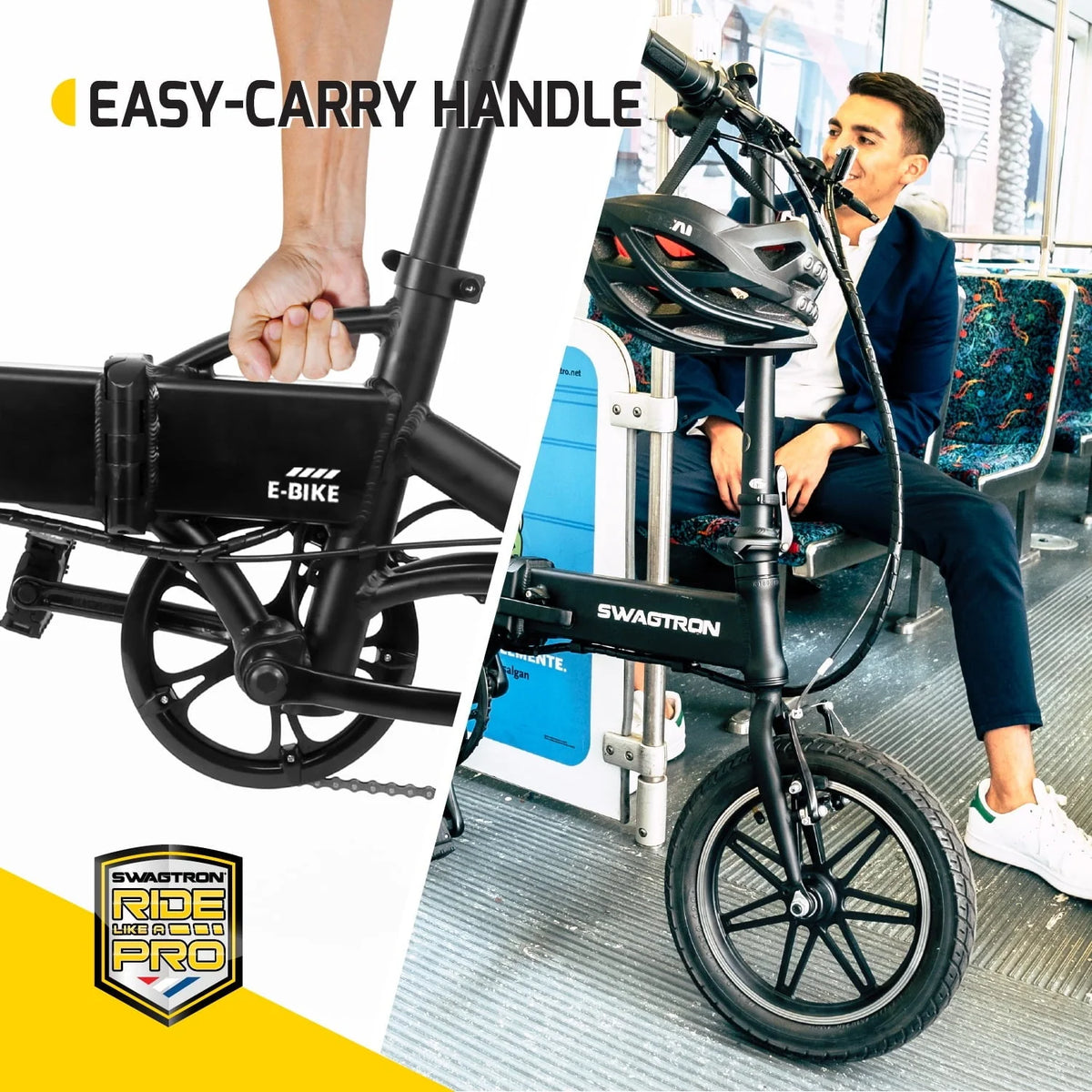 Swagtron Swagcycle EB5 Pro Plus Lightweight Aluminum Folding Electric Bike with Pedals - Product image 6